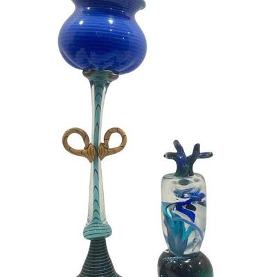 Two Post Modern Art Glass Sculptures, JAMES VAN DEURZEN