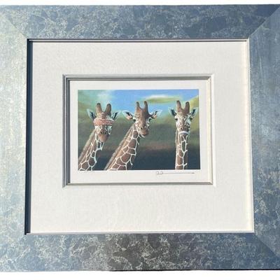 ROBERT DEYBER "See No Evil..." Giraffe Limited Edition Lithograph