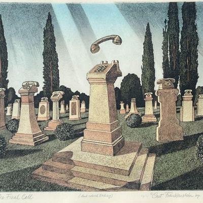 CURT FRANKENSTEIN "The Final Call" Hand Colored Etching