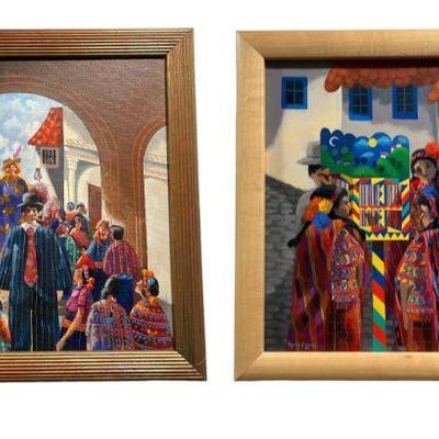 Two LYNN KRAUSE Acrylic on Canvas Works