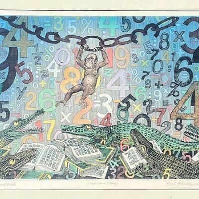 CURT FRANKENSTEIN "Outnumbered" Colored Etching