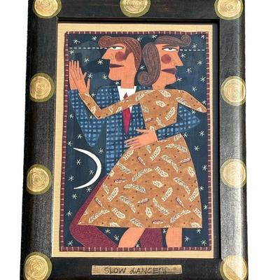 CHRIS ROBERTS-ANTIEAU "Slow Dancers" Framed Textile
