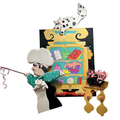 WHITTAKER "Pasta Man" Mixed Media Wall Sculpture