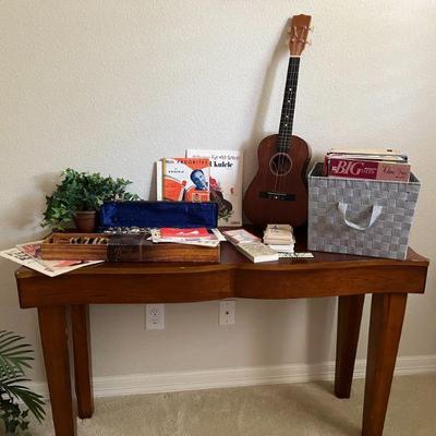 Musical instruments and sheet music