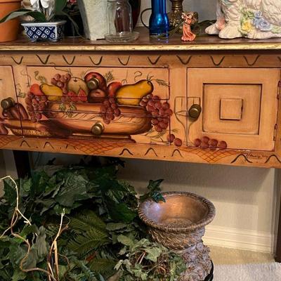 Hand-painted side table/buffet - $140