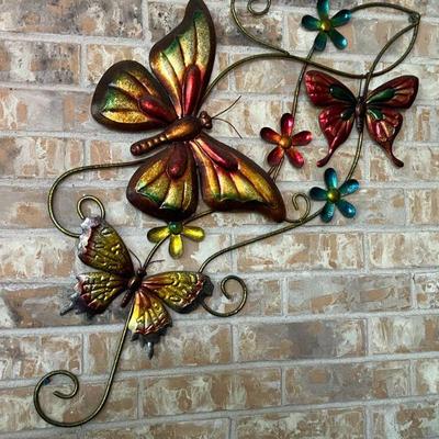Metal Butterfly Wall Art - $40