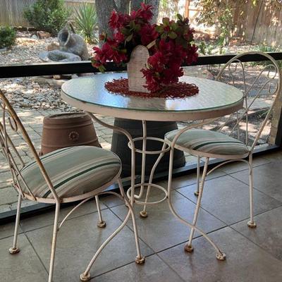 3 piece wrought iron bistro set - $85