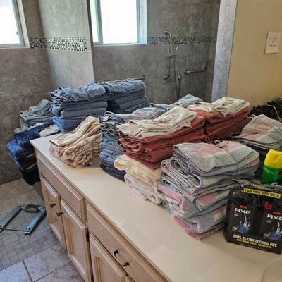 Lots of linens and towels