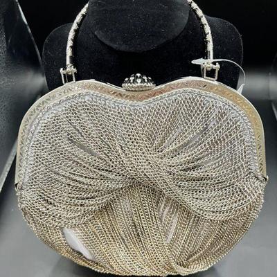 Chicos Elizabeth Short Handle Platinum Bag