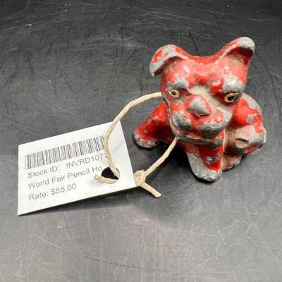 World Fair Pencil Holder – Cast Iron