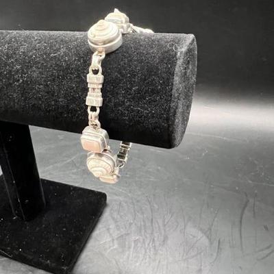 Sterling and Shell Bracelet