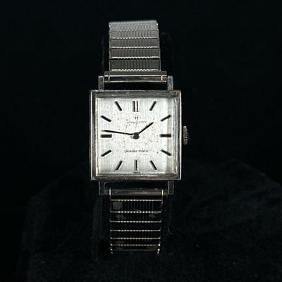 HAMILTON SLENDER MATIC WOMENS WRISTWATCH | Stainless steel Hamilton slender Matic women's wristwatch with elastic steel band.

