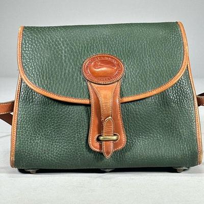 DOONEY & BOURKE GREEN LEATHER PURSE | Dooney & Bourke All Weather Leather green purse. - l. 11 x w. 4 x h. 8.5 in

