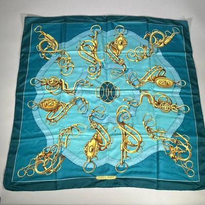 HERMES SILK SCARF | Hermes Paris silk scarf. - l. 35 x w. 35 in

