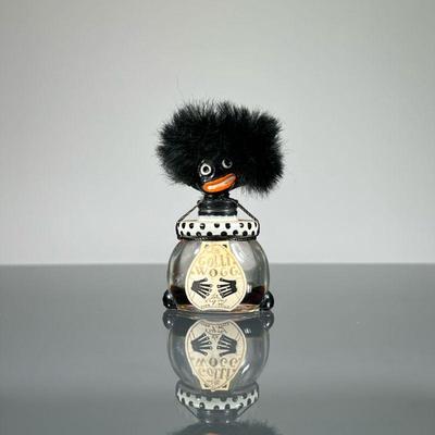 Golliwog Perfume Bottle | Made in France, with original box (2.25 x 2 in.) - l. 1.5 x h. 2.5 in (bottle)

