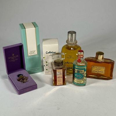 (7pc) MIXED PERFUMES & COLOGNES | Including new in box Estee Lauder Youth-Dew (2.25 fl. oz.), unopened Echt Kolnisch Wasser 4711 Eau...