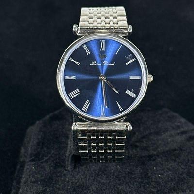 LUCIEN PICCARD WRISTWATCH | Lucien Piccard LP 27024BU watch with blue dial and flexible stainless steel band.

