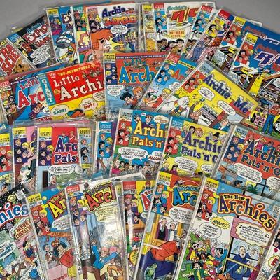 (53pc) LARGE LOT ARCHIE COMIC BOOKS | Including: Archie's R/C Racers, Archie 3000, Archie's Explorers of the Unknown, Archie...