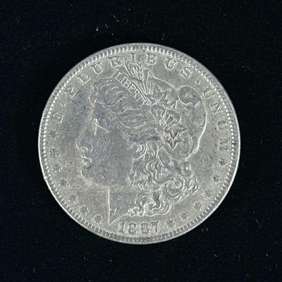 1887 MORGAN SILVER DOLLAR | dia. 1.5 in

