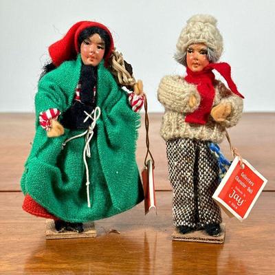 (2pc) PAIR COLLECTORS CHARACTER DOLL BY “JAY” | Including Irish Colleen and Aran Fisherman Collectors Character Doll handmade by “Jay”. -...