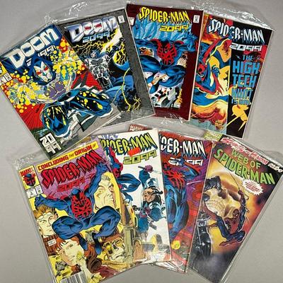 (8pc) Spider-Man And Doctor Doom | Including; Doctor Doom 2099 No.1-2, Spider-Man 2099 No. 1-5, and Web of Spider Man - Spirits of Venom...