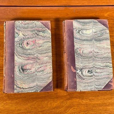(2pc) FIRST EDITION BRACEBRIDGE HALL | 1st Edition print of Bracebridge Hall or The Humoutists. A medley by Geoffrey Crayon, Vol 1 &...