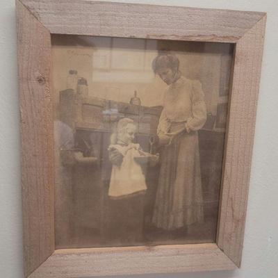 R. Henrickson print in frame