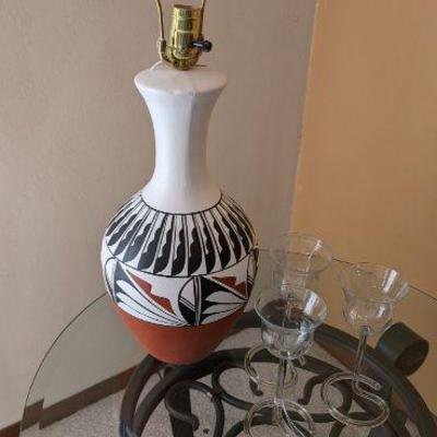 Isleta Pueblo large lamp
