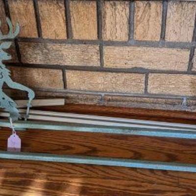 Wrought iron wall rack