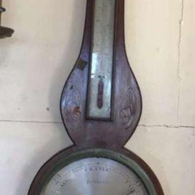TTT009 Mahogany Banjo Barometer 