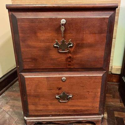 TTT413- Wooden (2) Drawer Cabinet 