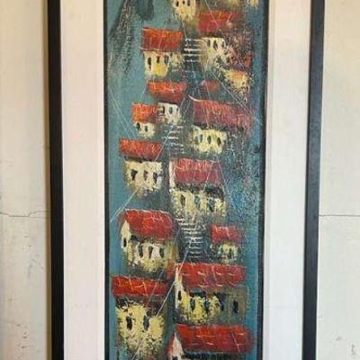 TTT147 Framed Original Painting by José Carlos Roberto Do Nascimiento