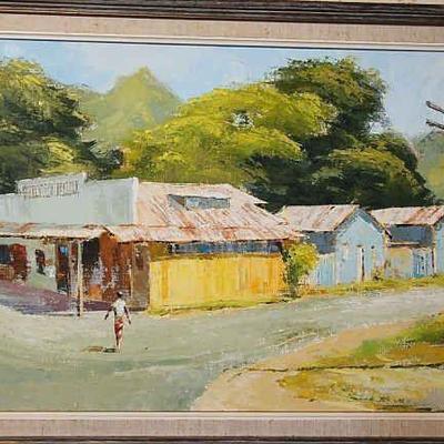 TTT079 - Original Oil on Canvas Street Scene 