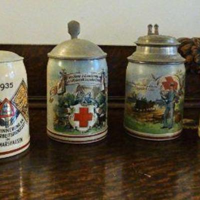 TTT094-Interesting Assortment Of Beer Steins