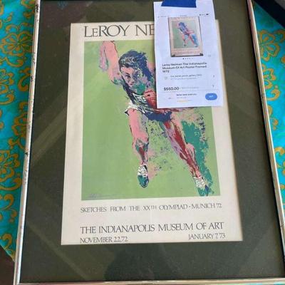 TTT138 Leroy Neiman The Indianapolis Museum Of Art Framed Poster Framed 1972 Olympics