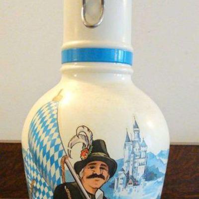 TTT230-Vintage Koniglich Bayerischer Bierkrug Glass Bottle/Jug With Lid