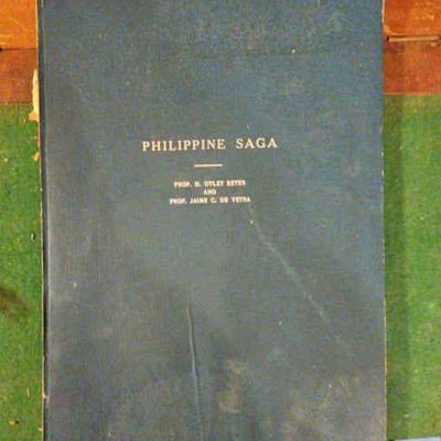 TTT607-Signed Copy Of Phillippine Saga By Prof. H. Motley Beyer And Prof. Jaime C.De Veyra