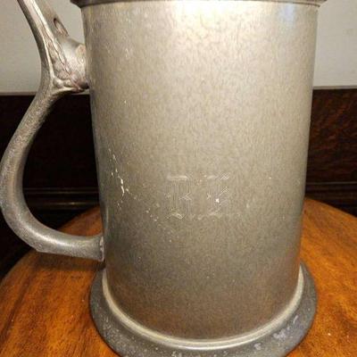 TTT298-Vintage English Pewter Tankard