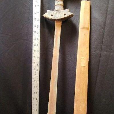 TTT302 - Kampilan Style Cut-Point Straight Wedge Blade Sword
