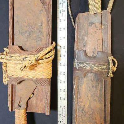 TTT324 - Pair of Igorot Bolo Knives with Sheaths 