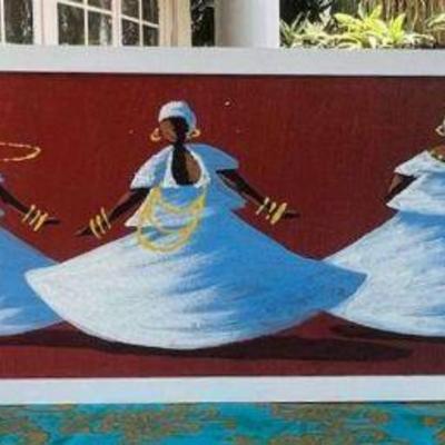 TTT369- Dancing Women Painting On Canvas 