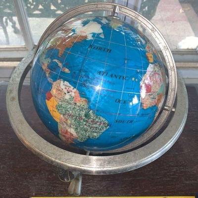 TTT044 Beautiful Vintage JW Jere Wright Global Ltd. Gemstone Globe