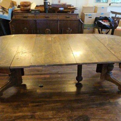 TTT350-Monumental Almost 9'×4'3" French Renaissance Banquet Dining Table
