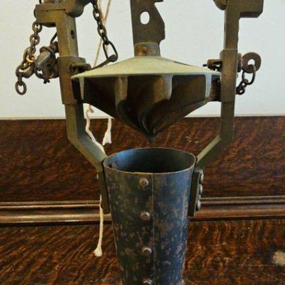 TTT253-Antique 9 1/2" High Locomotive Smoke Stack Used To Acquire The Patent