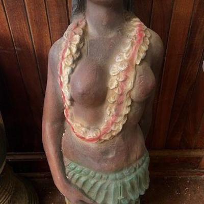 TTT383- Vintage Resin Type Hula Girl Ship Head 