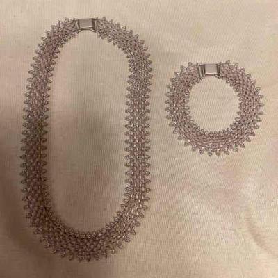 TTT504 Sterling Silver Necklace & Bracelet Set