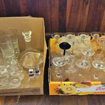 TTT108-Large Assortment Of Glass Drinkware