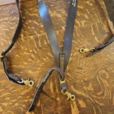 TTT612-Vintage Looking Keith Daniel's Handmade Leather Suspenders