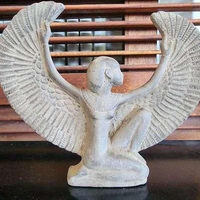 TTT004 - Antique Egyptian Winged Isis Statue