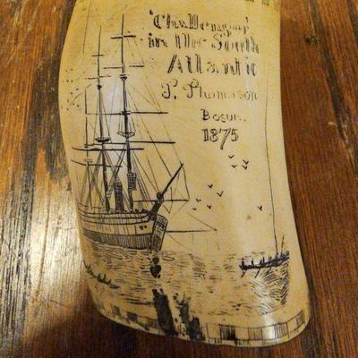 TTT528-Collectible Scrimshaw Celebrating The HMS Challenger